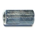Midwest Fastener Coupling Nut, 3/8"-16, Steel, Grade 2, Zinc Plated, 1-1/4 in Lg, 5/8 in Hex Wd 64506